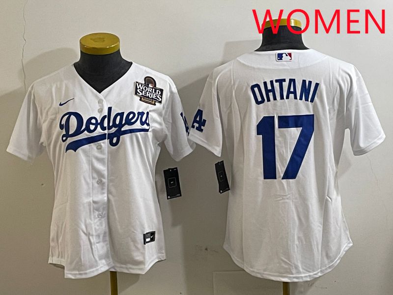 Women Los Angeles Dodgers #17 Ohtani White Game 2025 Nike MLB Jersey style 3183